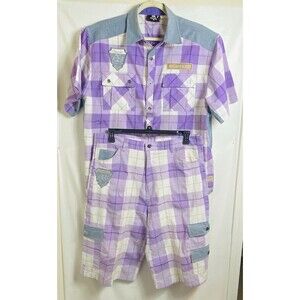 Red Ape MCMXXXIII Mens Set Of Plaid Shirt XL Pocket And Shorts 38